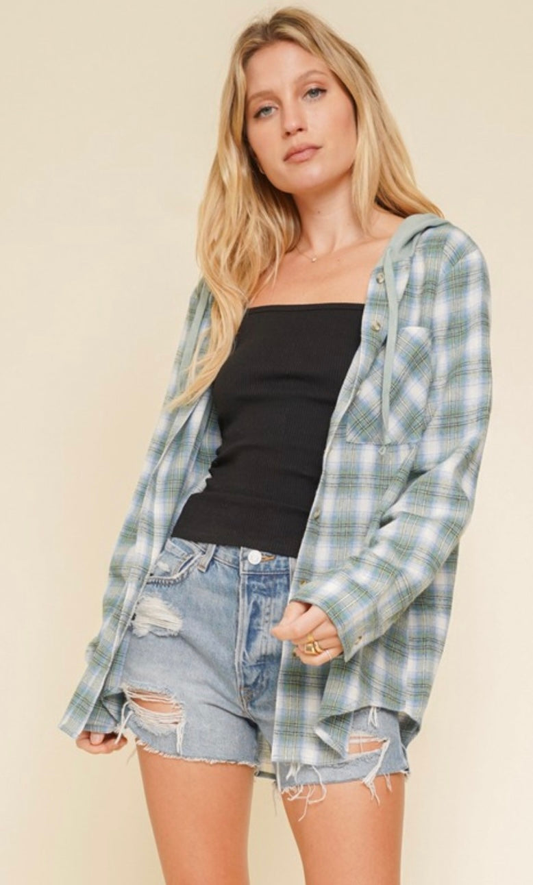 Easy Does It Flannel // Sage & Blue