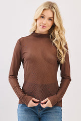 Rhinestone Mesh Top