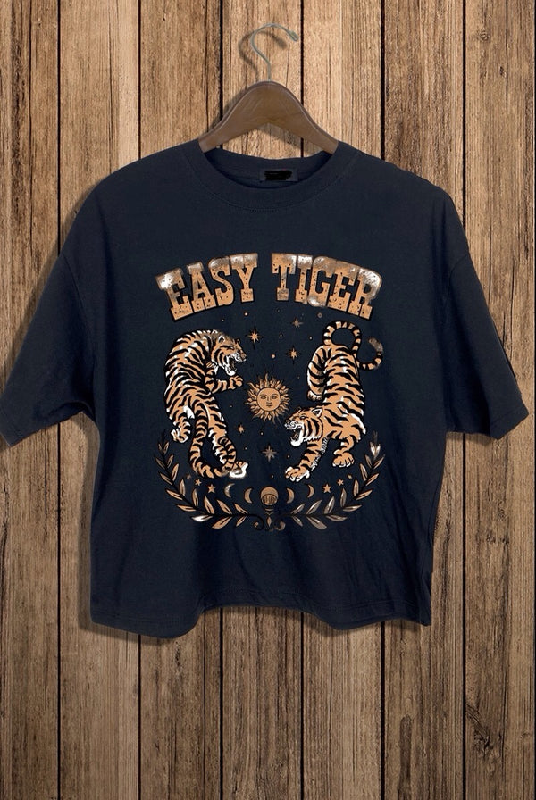 Easy Tiger Graphic Cropped Tee