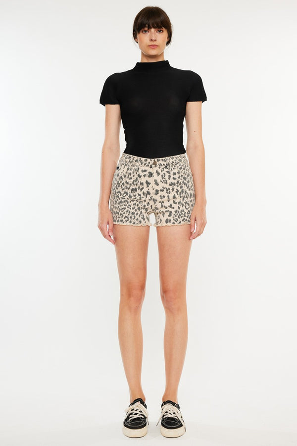 Kancan Leopard Sand Shorts