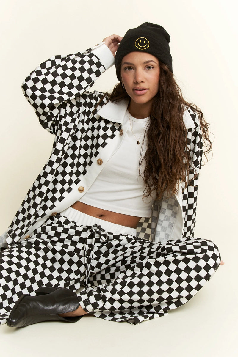 Race Day Checkered Shacket