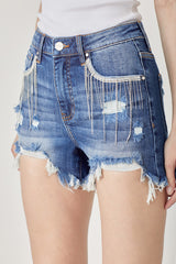 Festie Bestie Rhinestone Risen Shorts
