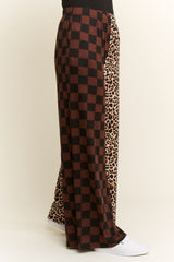 Split Decision Leopard Checkered Pants