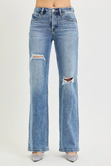 Risen Mid Rise Tummy Control Jeans
