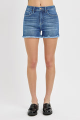 Risen Tummy Control Medium Wash Shorts