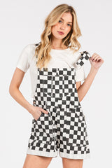 Race Day Checkered Shortalls