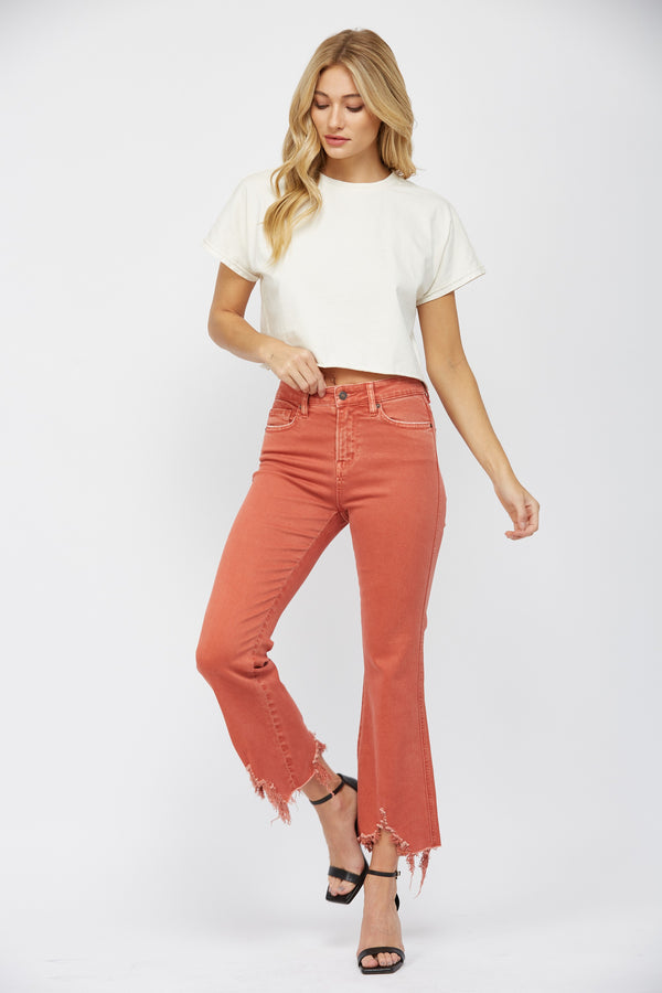 Mica Poppy Crop Flare Jeans