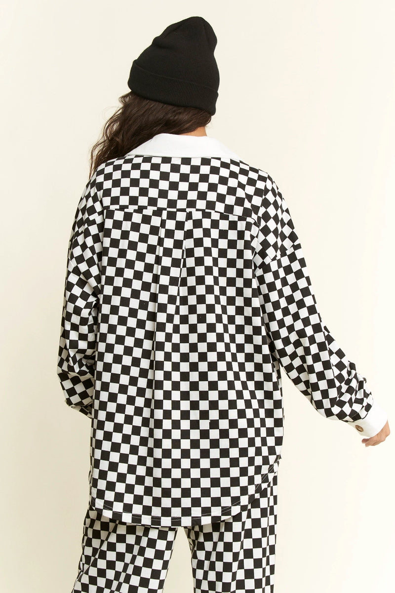 Race Day Checkered Shacket