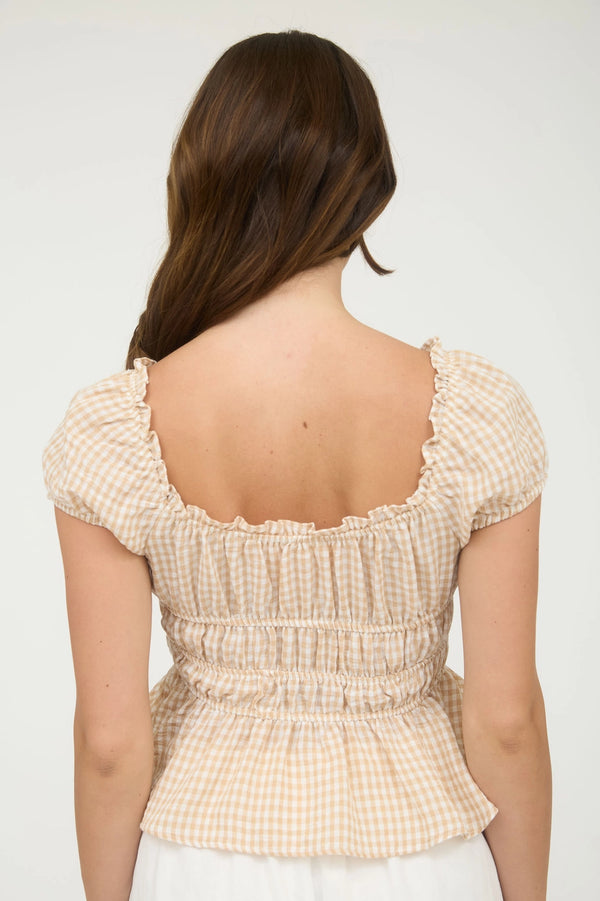 Teddy Gingham Top