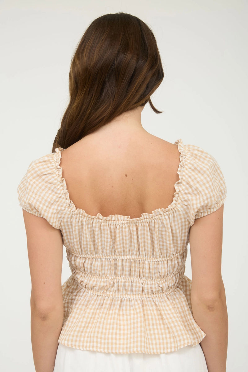 Teddy Gingham Top