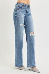 Risen Mid Rise Tummy Control Jeans