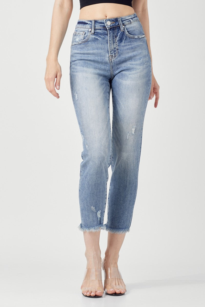 Risen Crop Skinny Jeans