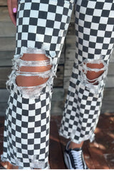 Race Day Checkered Jeans