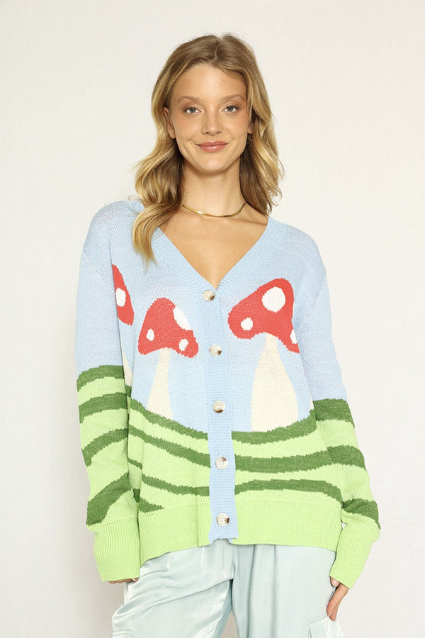Mushroom Field Cardigan