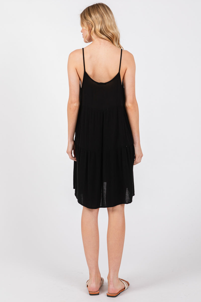 Babydoll Black Cami Mini Dress