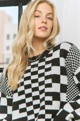 Race Day Checkered Sweater