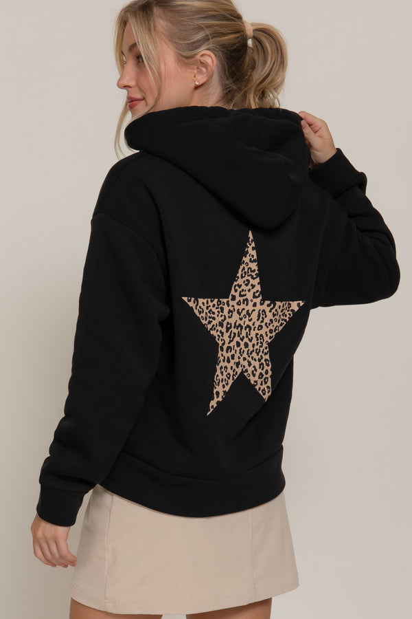 Mayra Black Leopard Jacket