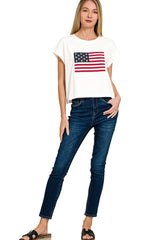 American Flag Patch Tee
