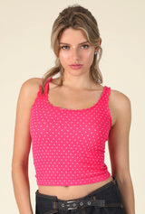 Polka Dot Ribbed Tops