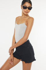 Kancan Black Denim Shorts