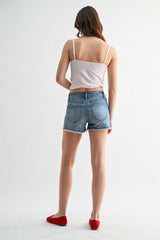Medium Wash Mica Shorts