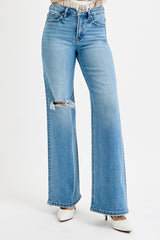 Risen Tummy Control Wide Leg Jeans