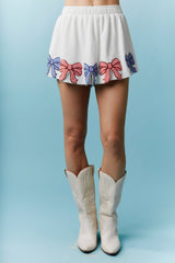Patriotic Bow Skort