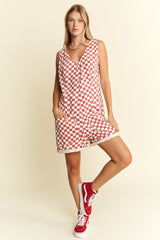 Cherry Cola Checkered Romper