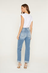 Mica Straight Leg Cuff Jeans