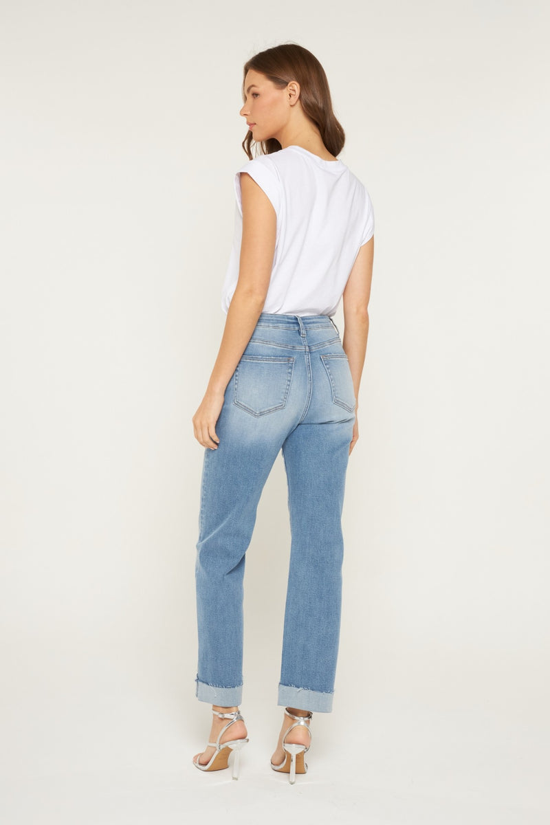 Mica Straight Leg Cuff Jeans