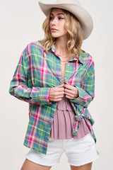 Harper Green Plaid Flannel