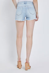 Risen Light Wash Denim Shorts