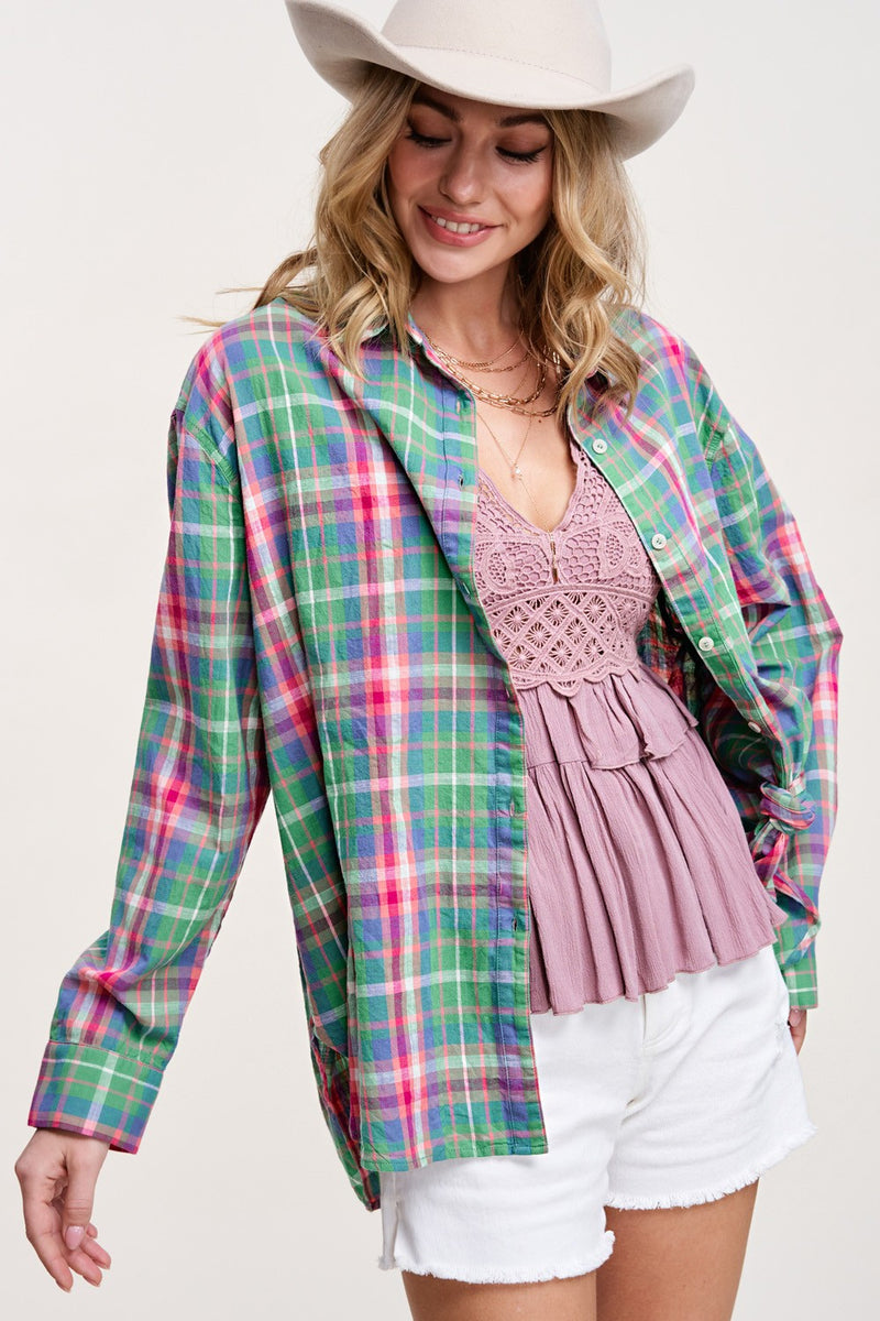 Harper Green Plaid Flannel