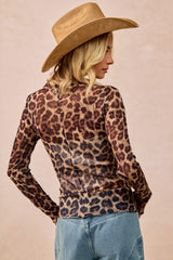 Mesh Leopard Long Sleeve