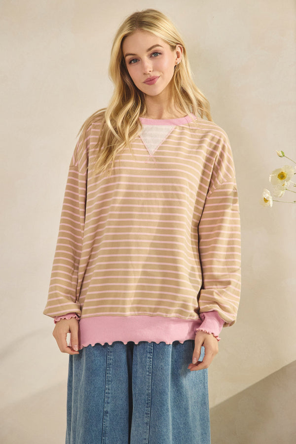 Payton Striped knit top