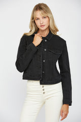 Mica Black Denim Jacket