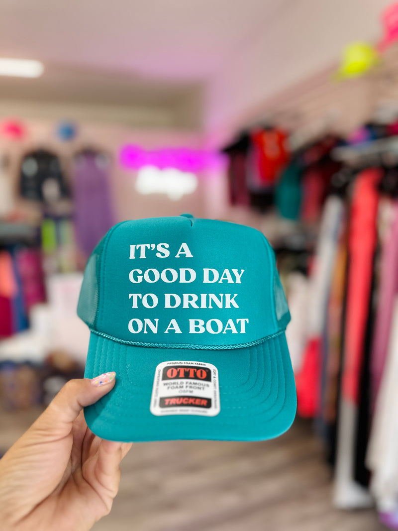 Good day to drink trucker hat