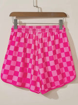 Checks Out Shorts Pink