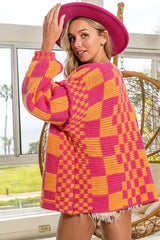 Need Me Checkered Cardigan