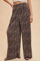 Leopard Plisse Pants