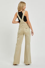Risen Khaki Denim Overalls