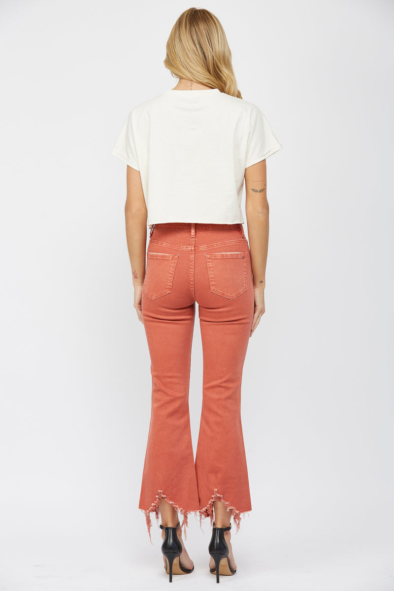 Mica Poppy Crop Flare Jeans