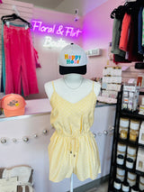 Mellow Yellow Polka Dot Romper