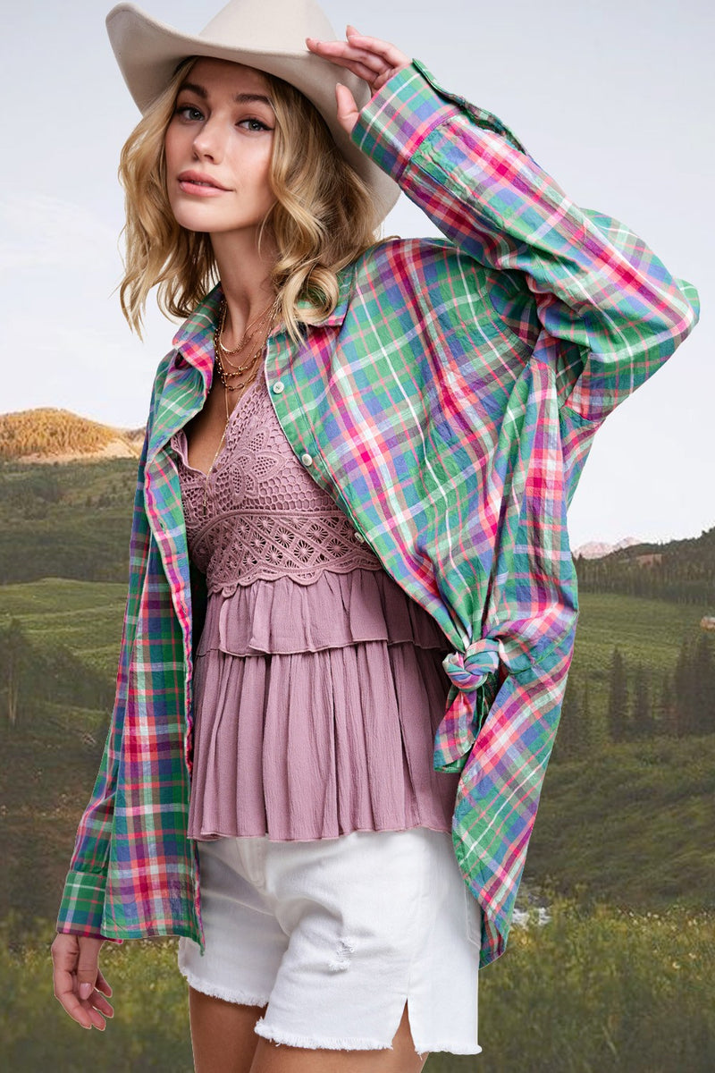 Harper Green Plaid Flannel