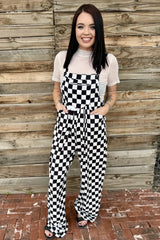 Check Me Wide Leg Overalls