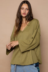 Olive Aria Long Sleeve Top