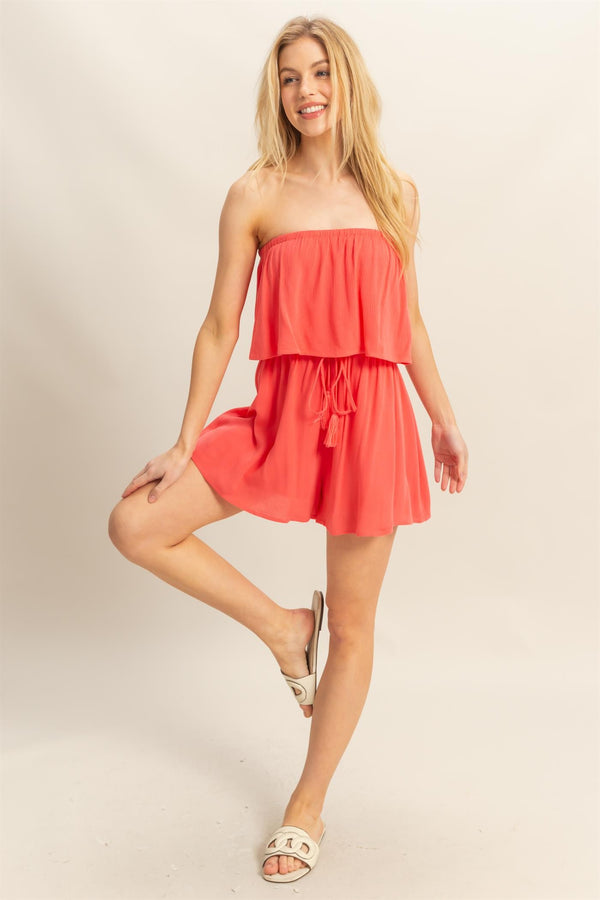 Kelson Romper - Coral