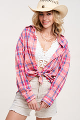 Harper Pink Plaid Flannel