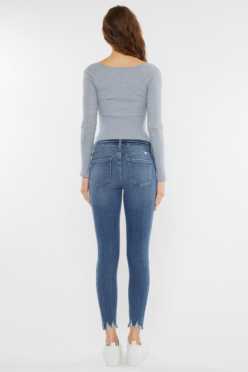 Kancan Mid Rise Ankle Skinny Jean