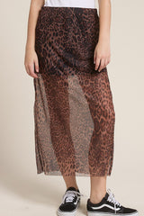 Leopard Rocker Mesh Skirt
